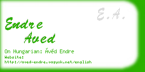 endre aved business card