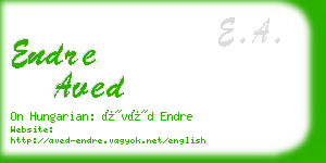 endre aved business card